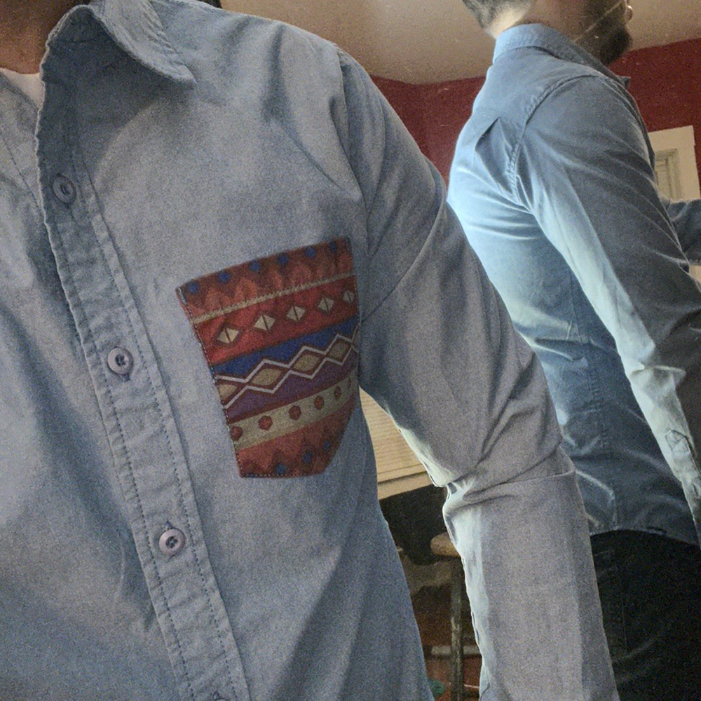 Blue Long Sleeve Men Button Down Shirt Size Small-ON THE BYAS